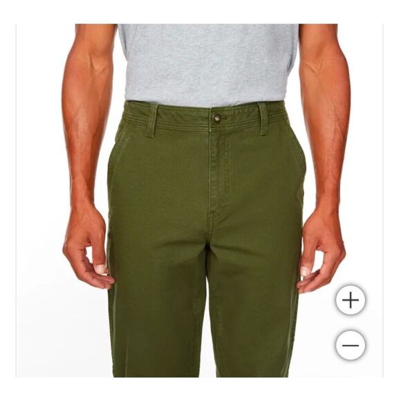 LEGENDARY OUTFITTERS Pants Men's Canvas 34X30 Green Straight Leg Stretch NWT - Picture 3 of 16